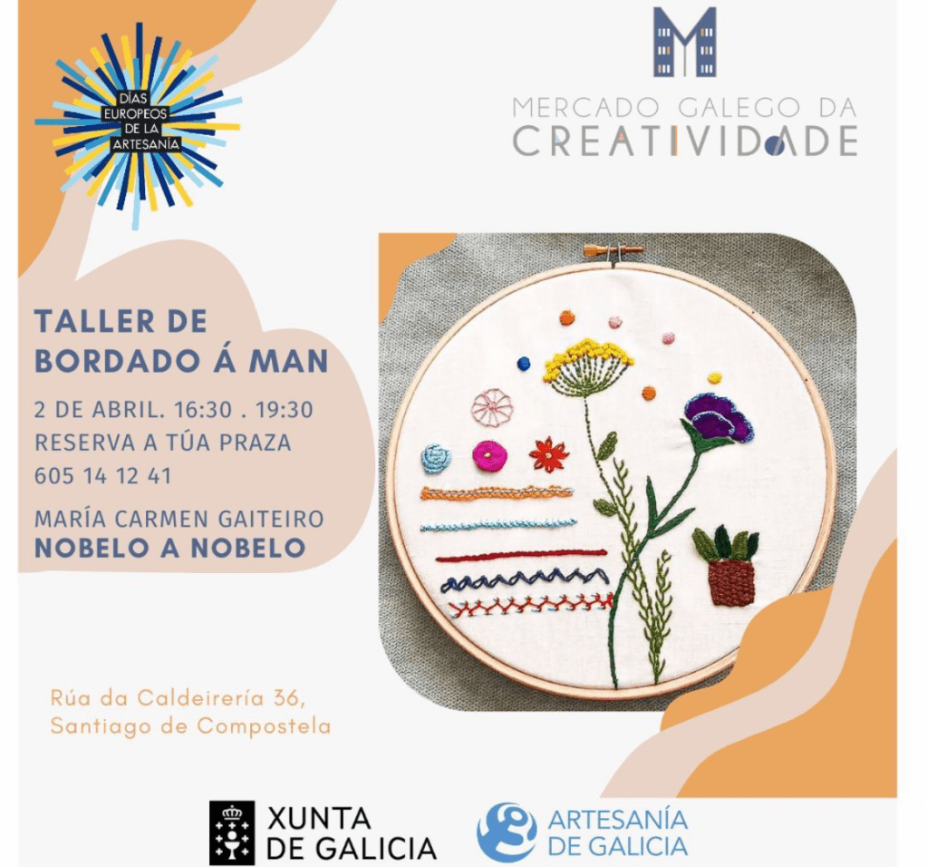 Taller de Bordado a Mano en el Mercado Galego da&nbsp;Creatividade