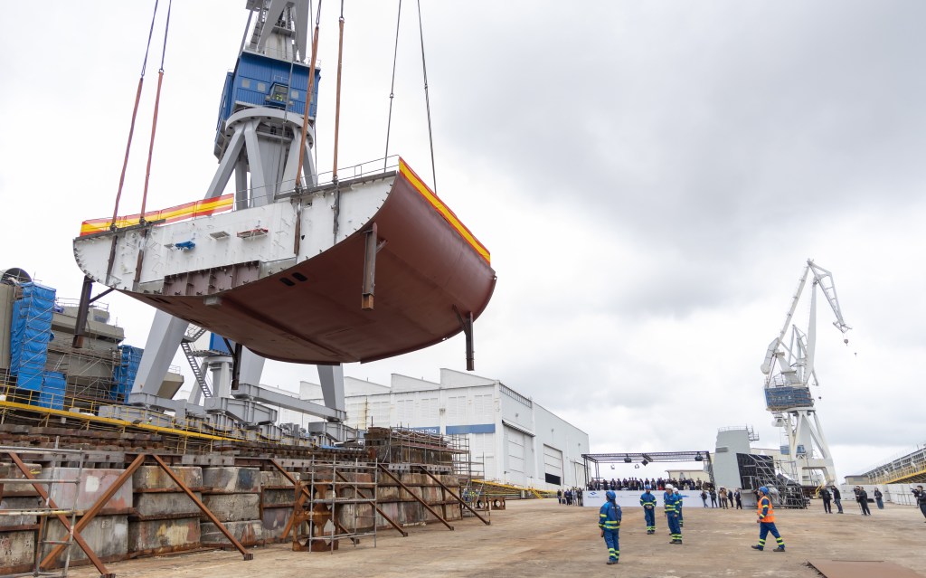 NAVANTIA avanza en el programa de fragatas F110: Los tres primeros buques de la serie están ya en construcción en&nbsp;Ferrol