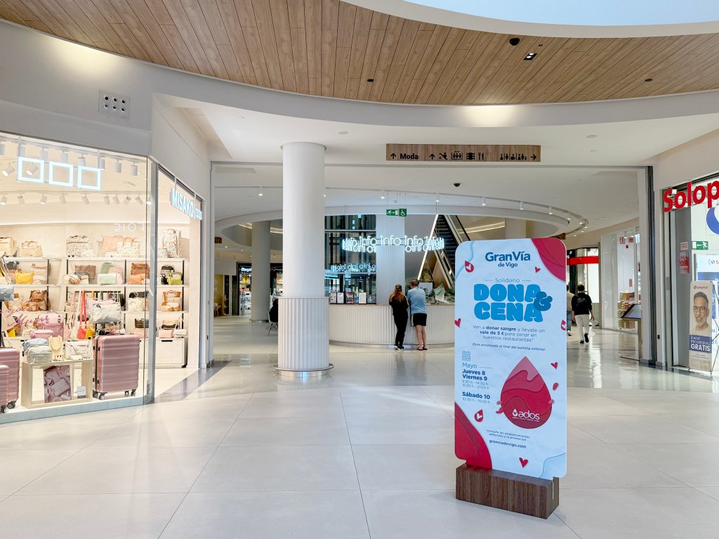 El Centro Comercial Gran Vía de Vigo lanza su octava campaña de donación de sangre bajo el lema ‘Dona y&nbsp;Cena’