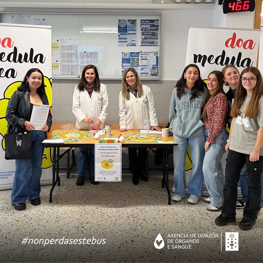 ADOS leva aos centros educativos galegos unha campaña para fomentar a doazón de medula ósea