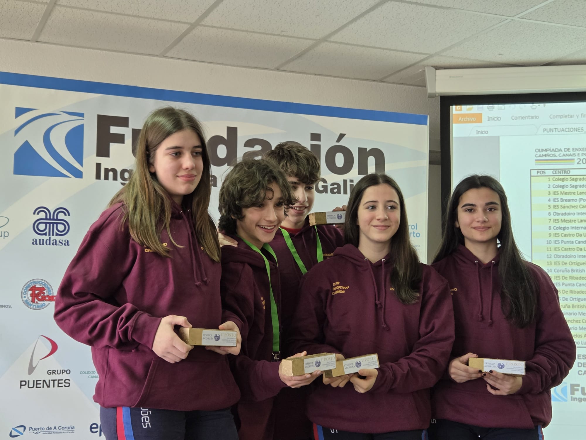 O equipo “BARRAGANIT@S”gaña a VIII Olímpiada de Camiños, Canais
e Portos da  UDC